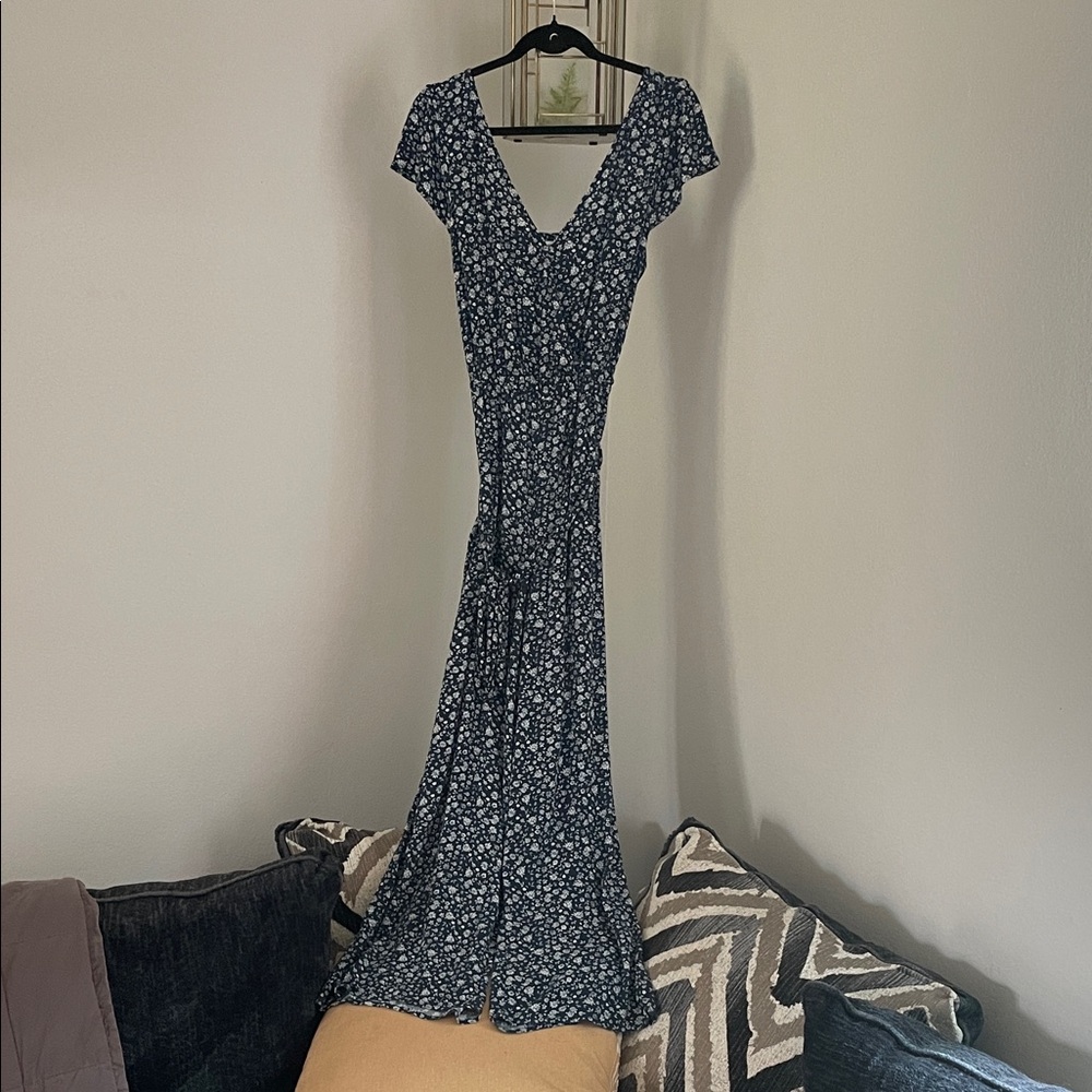 American Eagle Outfitters Black Floral Jumpsuit